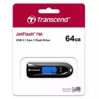 Флэш Диск Transcend USB Drive 64Gb JetFlash 790 TS64GJF790K (USB 3.0)