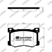 SPEEDMATE SM-BPK102 Колодки HYUNDAI Equus 2009-,Genesis/KIA Quoris