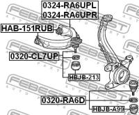 сайленблок верхн.передн.рычага Honda Accord CF3/C, HAB151RUB FEBEST HAB-151RUB