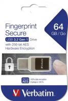 Verbatim FINGERPRINT SECURE USB 3.0 With 256-bit AES Hardware Encryption 64Gb