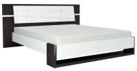 Двуспальная кровать Неман Барселона МН-115-01 Белый глянец/Дуб Ниагара