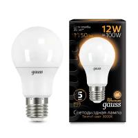 Лампа Gauss A60 12W 1150lm 3000K E27 LED