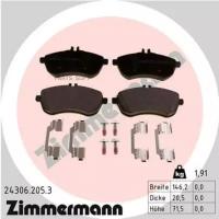 ZIMMERMANN 243062053 24306.205.3_колодки дисковые!перед. 146x72x20 \ MB W204/S204/C204/W212/S212 1.8-3.0/CDi 07>