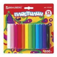 Пластилин классический Brauberg 12 цветов 200 г 103350 (12)