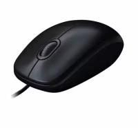 Мышь Logitech M100, оптическая, проводная, USB, черный 910-006765