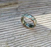 "Спиридон Тримифунтский" - позолоченное кольцо с молитвой размер 17,5