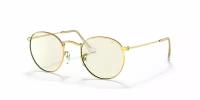 Солнцезащитные очки Ray-Ban RB3447 Round Blue-Light Clear Evolve, размер L (Gold)