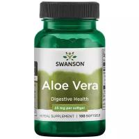 Swanson Aloe Vera (Концентрат Геля Алоэ Вера) 100 мягких капсул (Swanson)