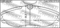 FEBEST 0201R20F Колодки тормозные передние