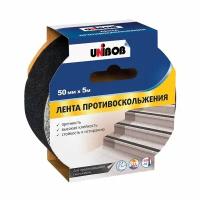 Лента противоскользящая 50ммх5м черная Unibob арт 39293