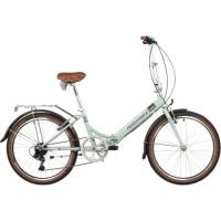 Novatrack Велосипед 24" складной, AURORA, светло-бирюзовый, Shimano 6 speed, TY21/TS38