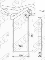 IPSASP_ST-TY91-395-0 Радиатор отопителя салона TOYOTA LAND CRUISER PRADO 120,SURF 215 02-09,FJ CRUISER 10-