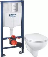 Комплект подвесной унитаз Grohe Bau Ceramic 39351000 + система инсталляции Grohe 38772001