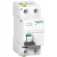 УЗО Schneider Electric "Acti9", 2п, 25А, 30мА, тип AC, iID K, цвет:, A9R50225