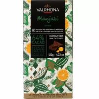 Плитка темного шоколада Valrhona Manjari, 3x120г
