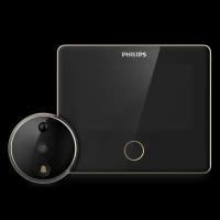Дверной Wi-Fi видеоглазок - Philips EasyKey Smart Door Viewer DV001, цвет чёрный - видеоглазок на входную дверь