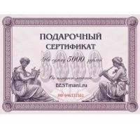 Подарочный сертификат на сумму 5000 рублей арт. 18-7509