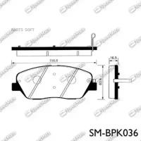 SPEEDMATE SM-BPK036 Колодки KIA Sorento II (XM)/HYUNDAI Santa Fe I,II (SM,CM),Santa Fe III (D