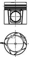 KOLBENSCHMIDT 40733600 Поршнекомплект DAF MX265 Euro 4/5 d130.00 STD (1814008, 1853927, 1865030) KS