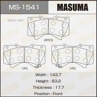 MASUMA MS-1541 Колодки тормозные Toyota Land Cruiser (J200) 07-; Lexus LX570 07- передние MASUMA