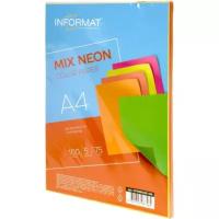 Бумага Informat Neon mix А4 75 г/м2 5 цв.х 20 л. неон ассорти