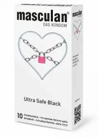 Ультрапрочные презервативы Masculan Ultra Safe Black - 10 шт. (цвет не указан)