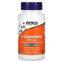 NOW Carnitine 500 мг 60 вег. капсул (NOW)