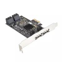 Контроллер ExeGate EXE-504 PCI-E 2.0, SATA3 RAID, 4 int+2 ext (OEM)