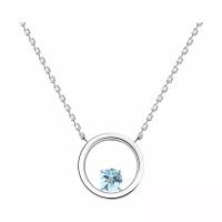 Серебряное колье DIAMANT-ONLINE 318310 с топазом, Серебро 925°, 40-45