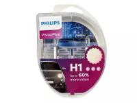 Лампа 12Vx55W H1 PHILIPS VISION PLUS +60% комплект