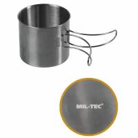 Походная посуда Mil-Tec Stainless Steel Cup with Wire Handles 600 ml