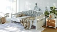 Кровать Ника (Цвет: белёный дуб - эмаль | Размер: 120 * 200)