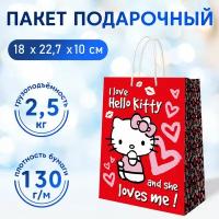 Пакет подарочный Hello Kitty-1, 180 х 227 х 100 мм, ND Play