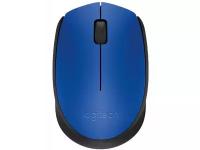 Мышь беспроводная Logitech M170, 1000dpi, Wireless, Синий/Черный, 910-004647