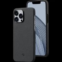 Pitaka Чехол-крышка Pitaka для iPhone 14 Pro Max (KI1401PMA), кевлар, черно-серый (узкое плетение)