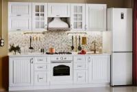 Модульная кухня "Виола Нео" 2,6м (кантри) - Ясень белая эмаль