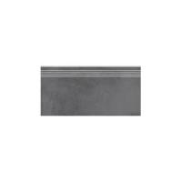 Плитка из керамогранита KERAMA MARAZZI DD253700R/GR Мирабо серый темный обрезной. Ступень (30x60) (цена за штуку)