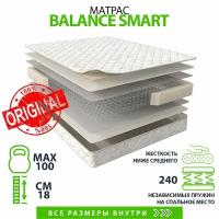 Матрас Аскона Balance Smart 90х200, двусторонний с одинаковой жесткостью, пенополиуретан