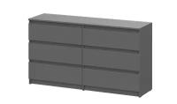 Комод Денвер с 6-ю ящиками (1.38м) Графит серый