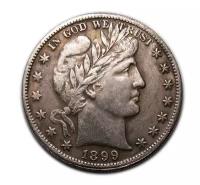 Монета 50 центов США Half Dollar 1899 года О серебро копия арт. 17-4400