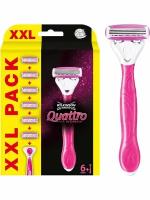 Бритва женская QUATTRO for women с 8 кассетами Wilkinson Sword