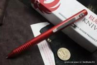 Тактическая ручка CRKT Ruger Aluminum Bolt Action Pen 5.5" Red R3402