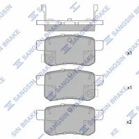 SP2103 колодки дисковые задние с антискрип пластинами Honda Accord all 08 gt