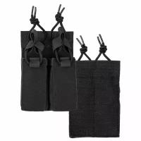 Подсумок Mil-Tec Double Pistol Magazine Pouch Hook and Loop Back black