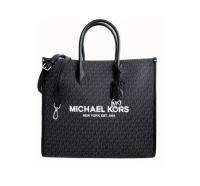 Сумка MICHAEL KORS черная в монограмму тоут с логотипом