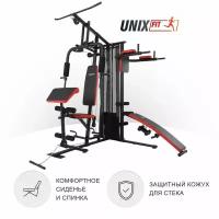 Силовой комплекс UNIX Fit BLOCK PRO _ мультистанция _ закрытый стек 70 кг. _ вес пользователя до 150 кг