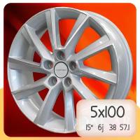 Колесные диски Khomen Wheels Диск 6j-15 5x100 38 57.1 F-Silver-FP Khomen Wheels KHW-1507 Арт KHW103172