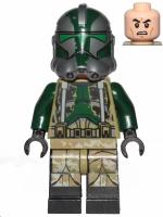 Минифигурка Lego Star Wars Clone Trooper Commander Gree, 41st Elite Corps (Phase 2) - Kashyyyk Camouflage, Dark Tan Markings on Legs, Scowl sw1003