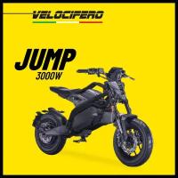 Электромотоцикл Jump 3000W -городской байк от бренда Velocifero, с привлекательным спортивно-футуристическим дизайном, серый