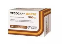 Урсосан Форте, таблетки покрыт. плен. об. 500 мг, 50 шт